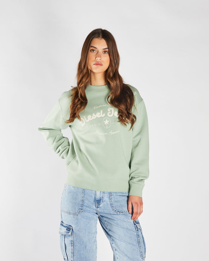 Flossy Sweatshirt Iceberg Green