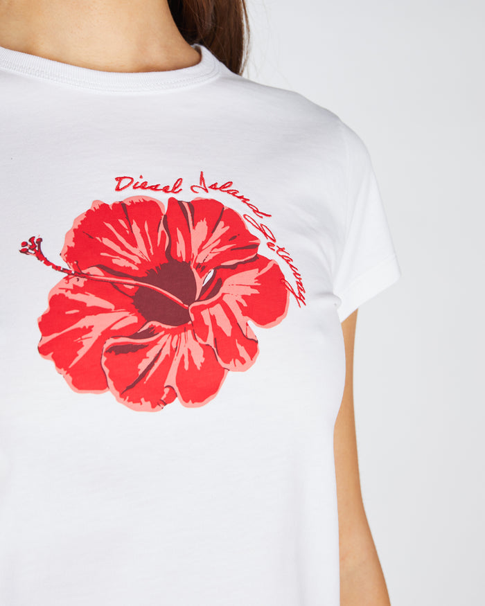 Fuchsia Tee Dove White