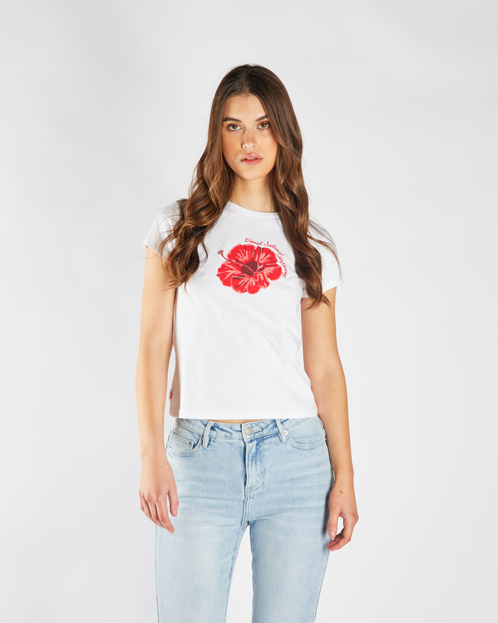 Fuchsia Tee Dove White