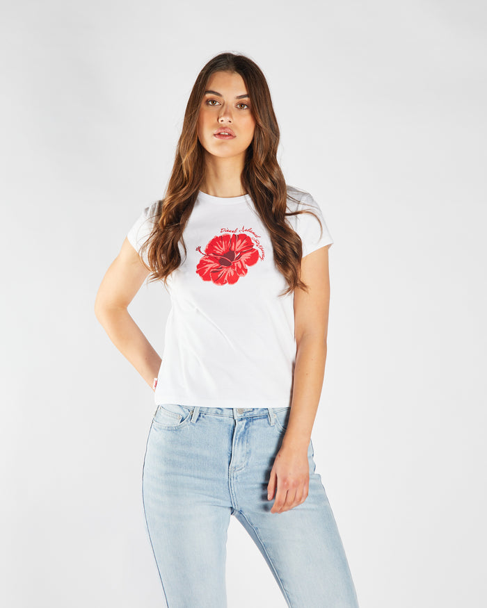 Fuchsia Tee Dove White