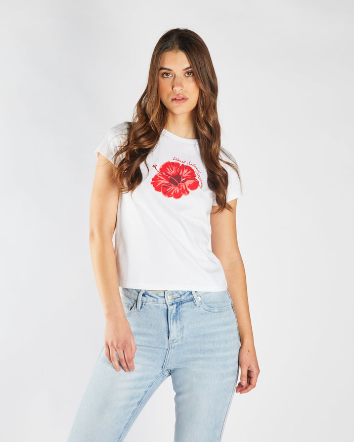 Fuchsia Tee Dove White