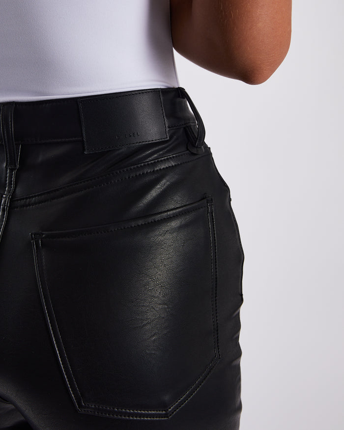 Gabby Straight Leg Leather Look