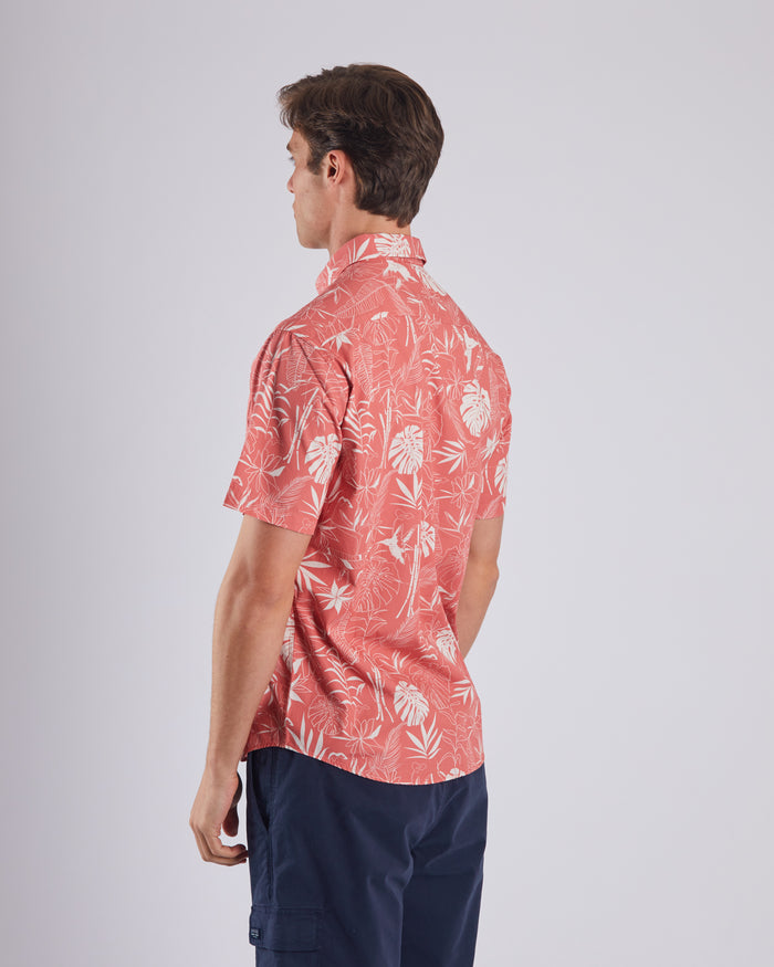 Garner SS Shirt Faded Rose Print