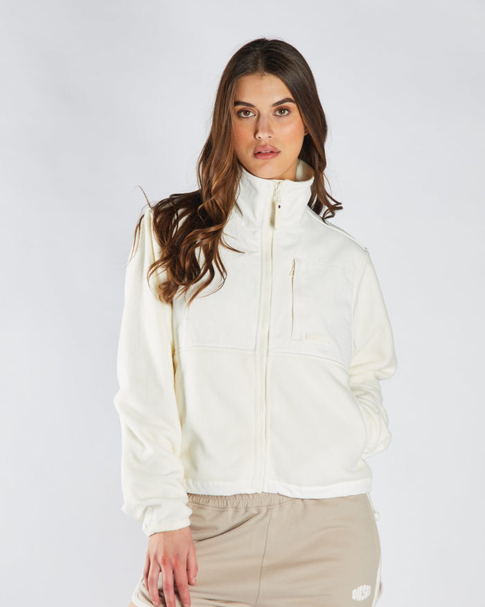 Gilly Fleece Hybrid Jacket Soft Ivory