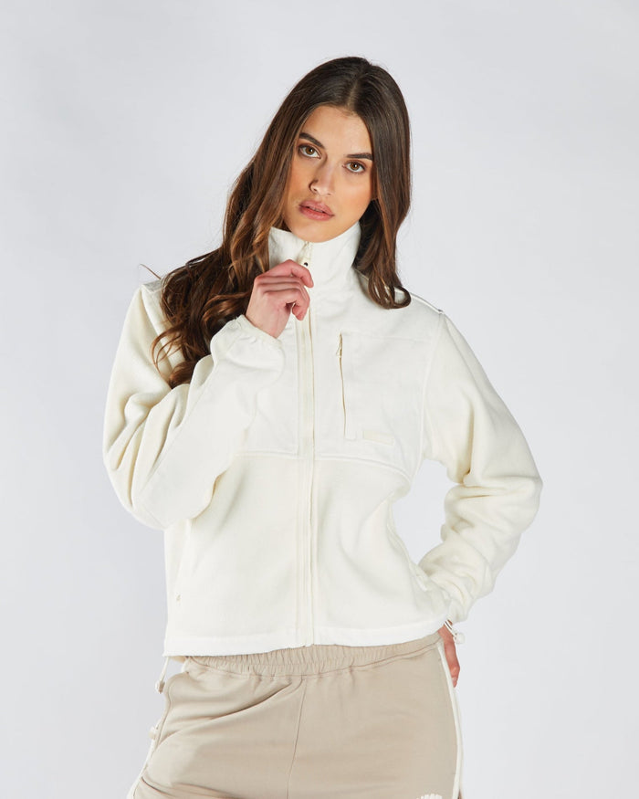 Gilly Fleece Hybrid Jacket Soft Ivory