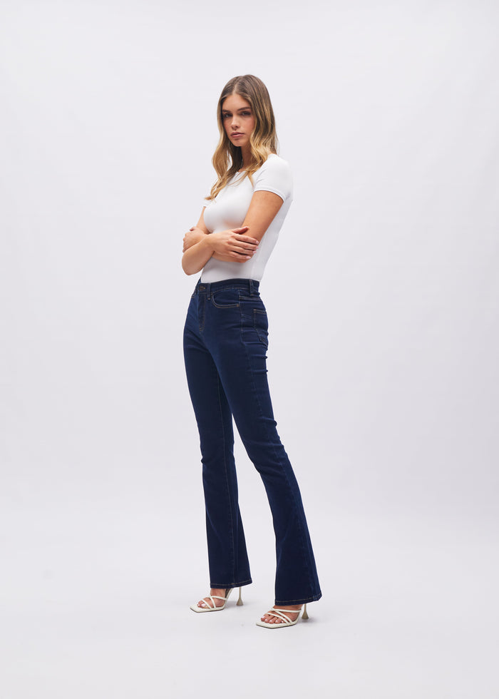 Gina Hr Bootleg Indigo Blue