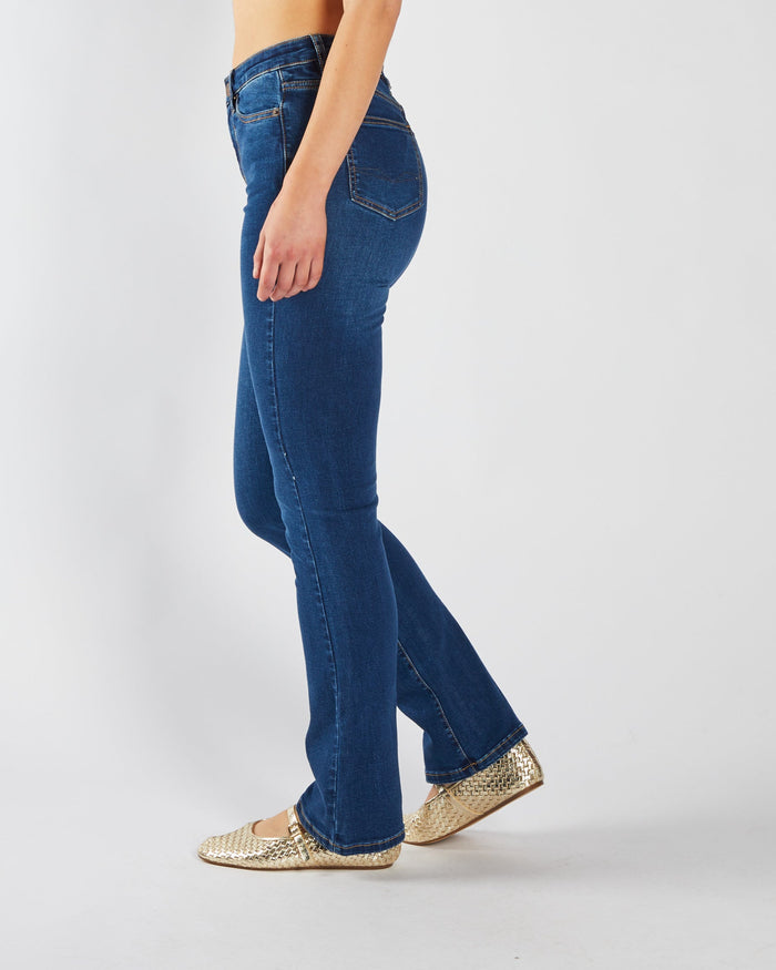 Gina Hr Bootleg Medium Blue Wash