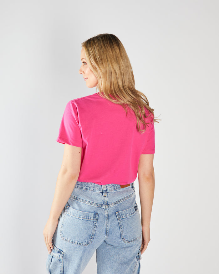 Jada Basic O Neck Cherry Pink