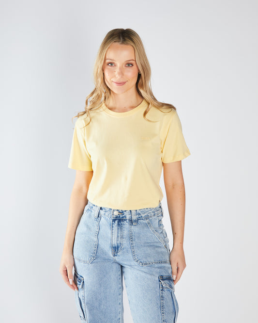 Jada Basic O Neck Dhalia Yellow