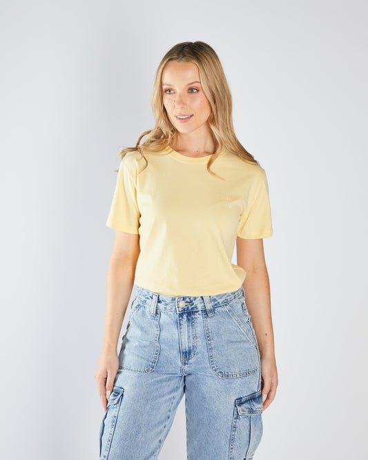 Jada Basic O Neck Dhalia Yellow