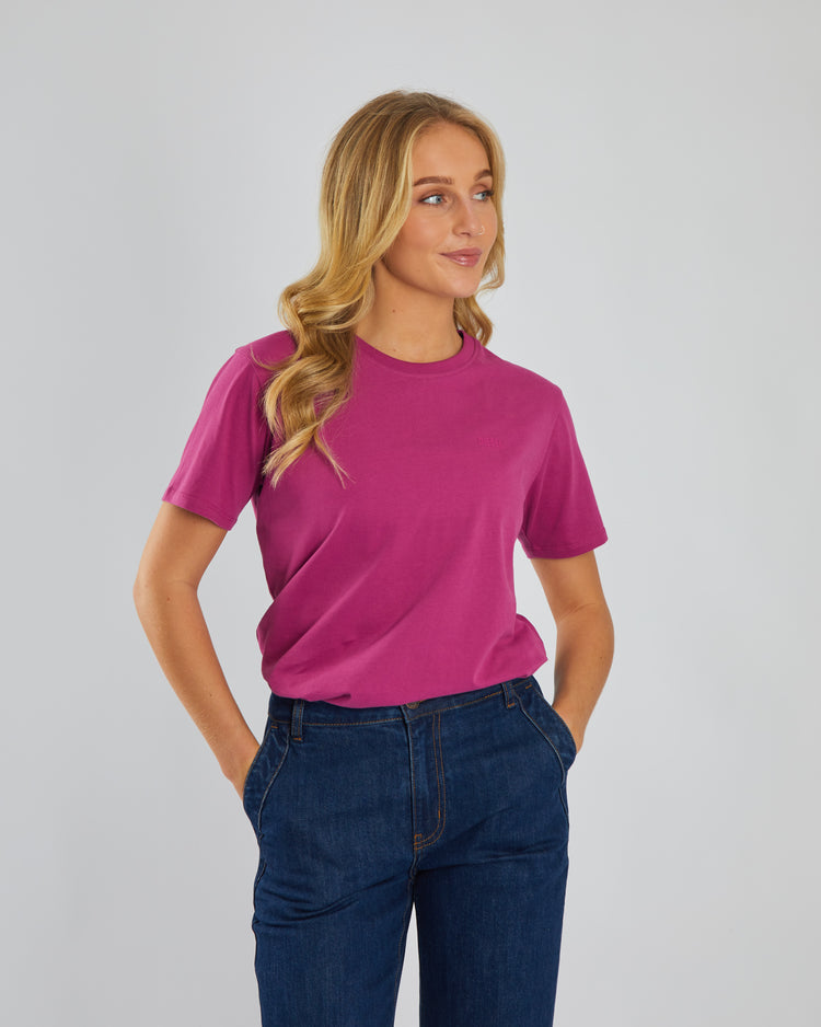 Jada Basic O Neck Raspberry