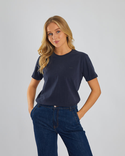 Jada Basic O Neck Navy Planet