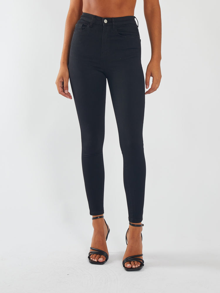 Jessica High Rise Skinny Black