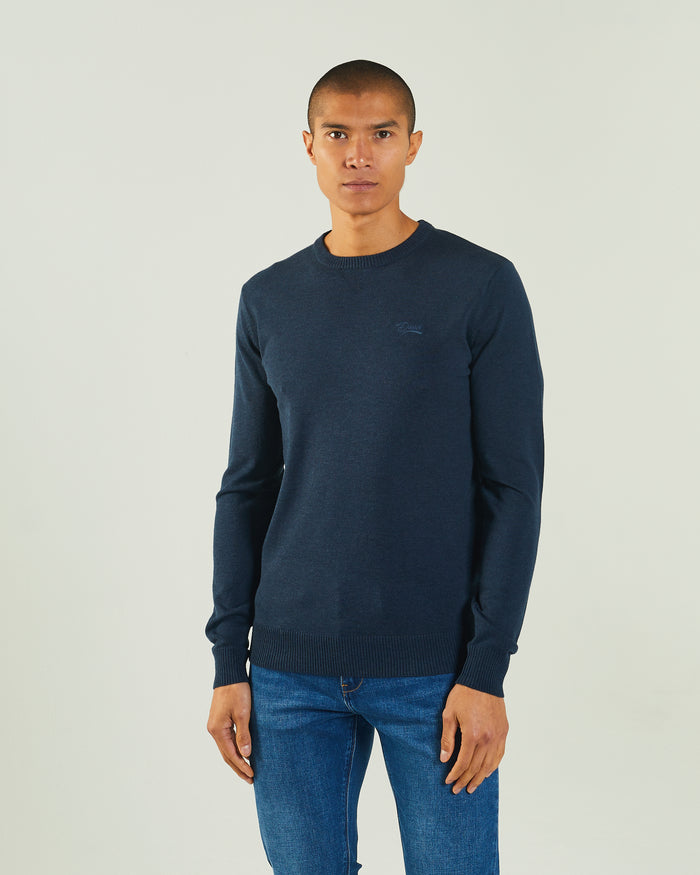 Dylan Round Neck Eclipse Blue Mel