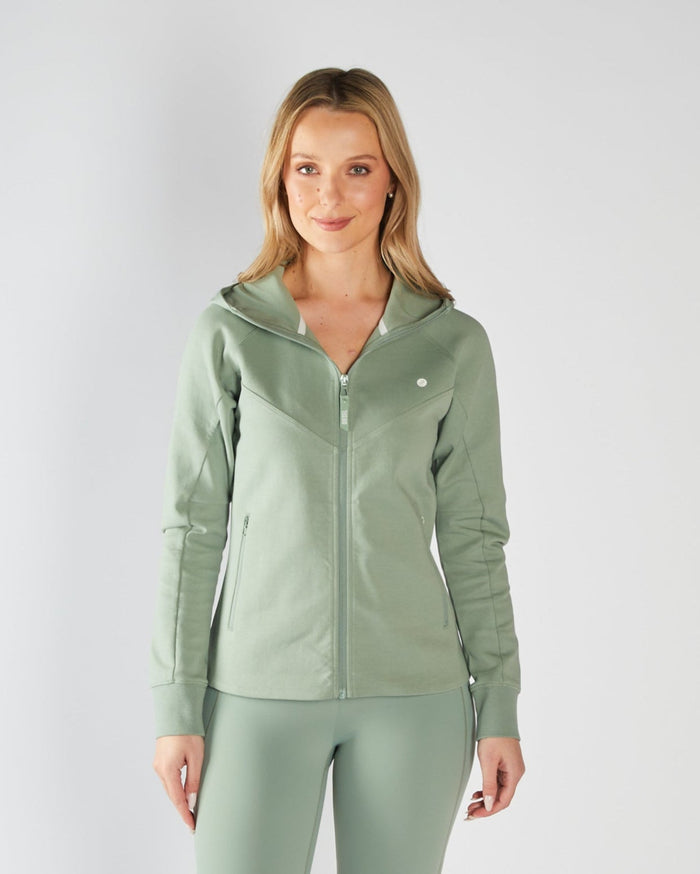 Kai Full Zip Hoody Moss Green