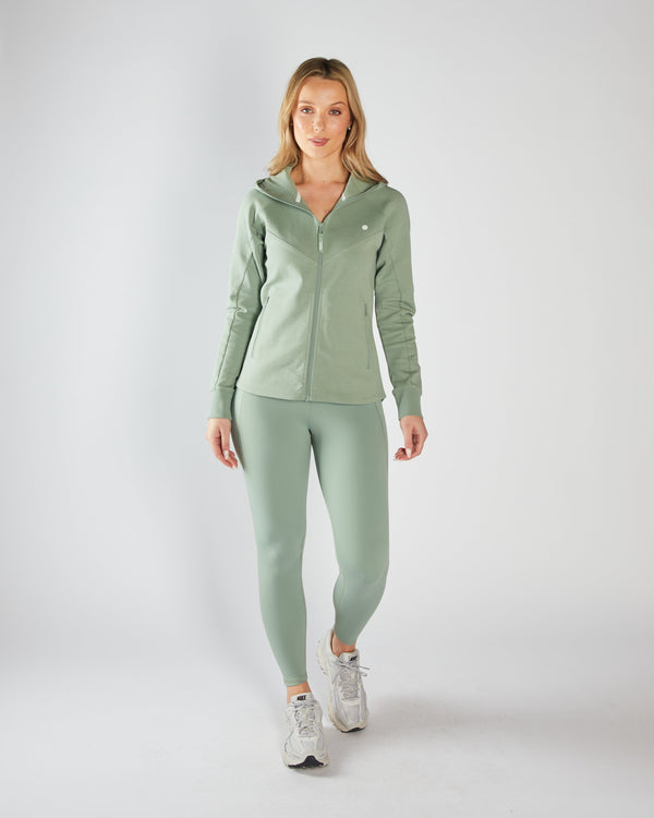 Kai Full Zip Hoody Moss Green
