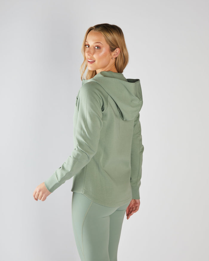 Kai Full Zip Hoody Moss Green