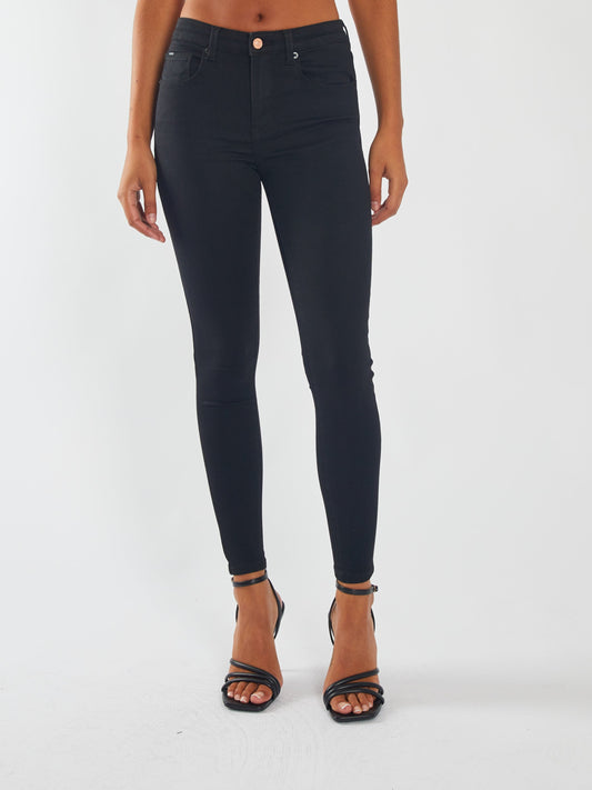 Kayla Mid Rise Skinny Black