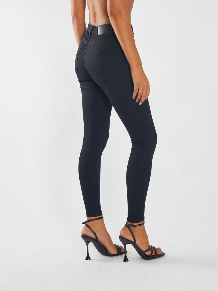 Kayla Mid Rise Skinny Black