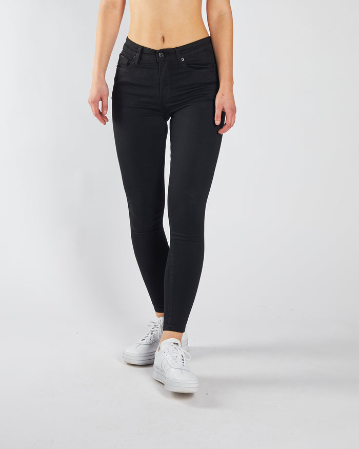 Kayla Mid Rise Skinny Black