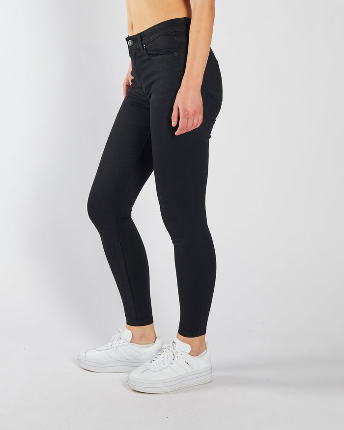 Kayla Mid Rise Skinny Black