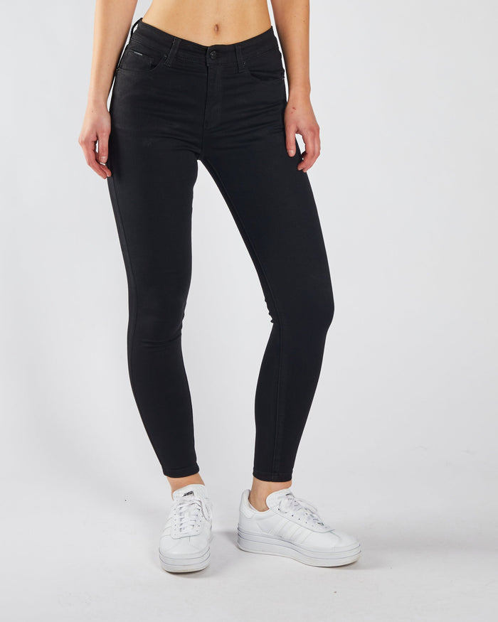 Kayla Mid Rise Skinny Black