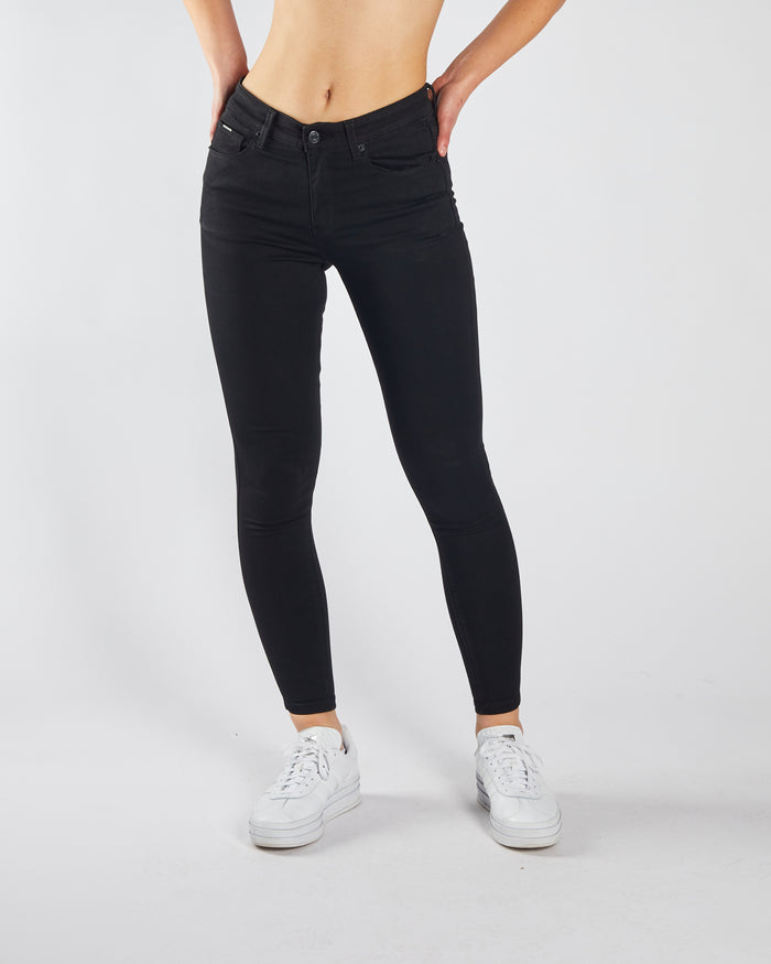 Kayla Mid Rise Skinny Black