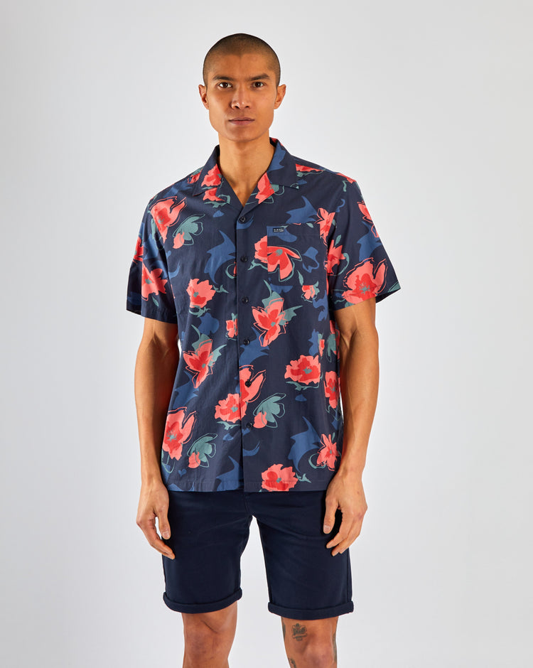 Kiefer SS Shirt Navy Print