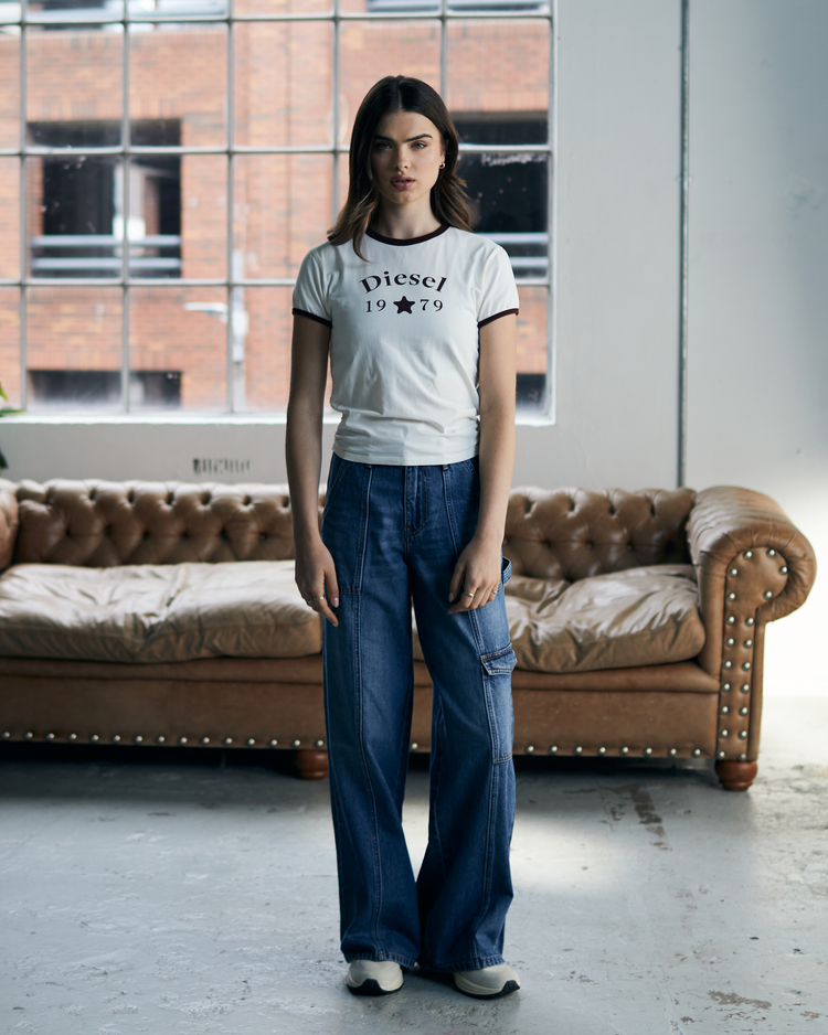 Veda Wide Leg Jean Medium Blue