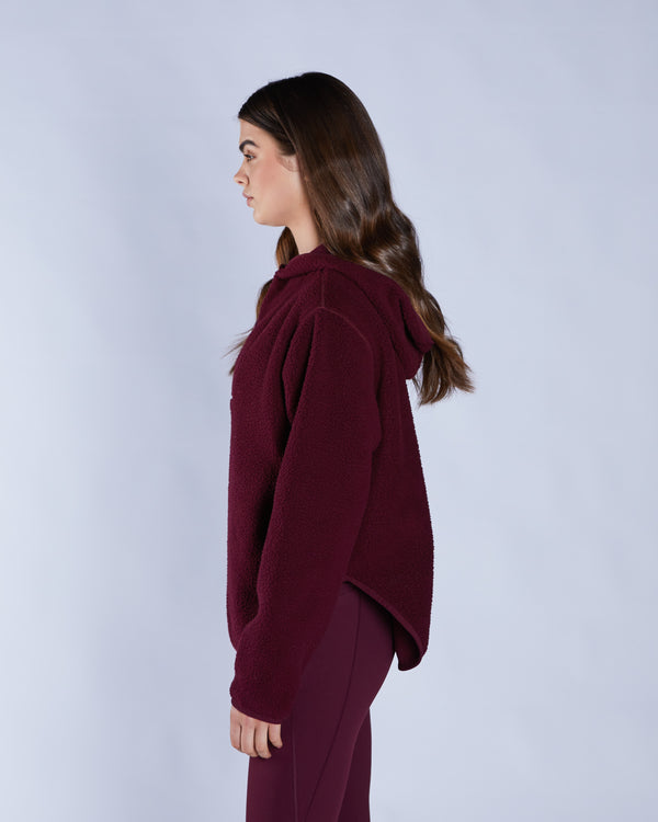 Leia Fleece  Zipper Deep Orchid