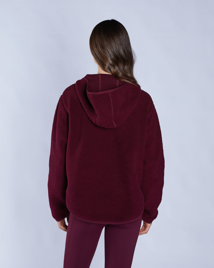 Leia Fleece  Zipper Deep Orchid