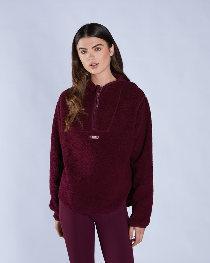 Leia Fleece  Zipper Deep Orchid
