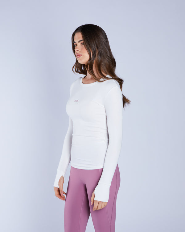 Lily LS Top Ecru