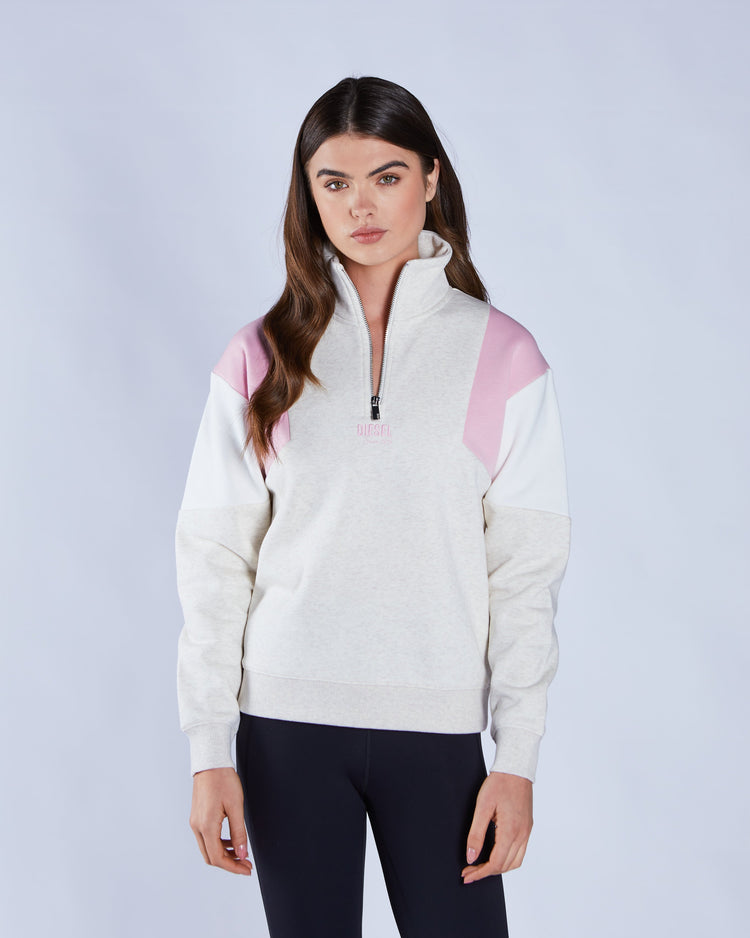 Lucy Half zip Multi Marl