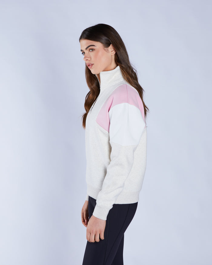 Lucy Half zip Multi Marl