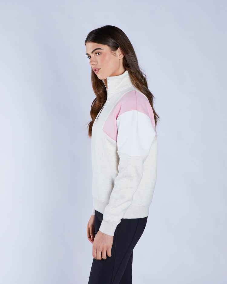 Lucy Half zip Multi Marl