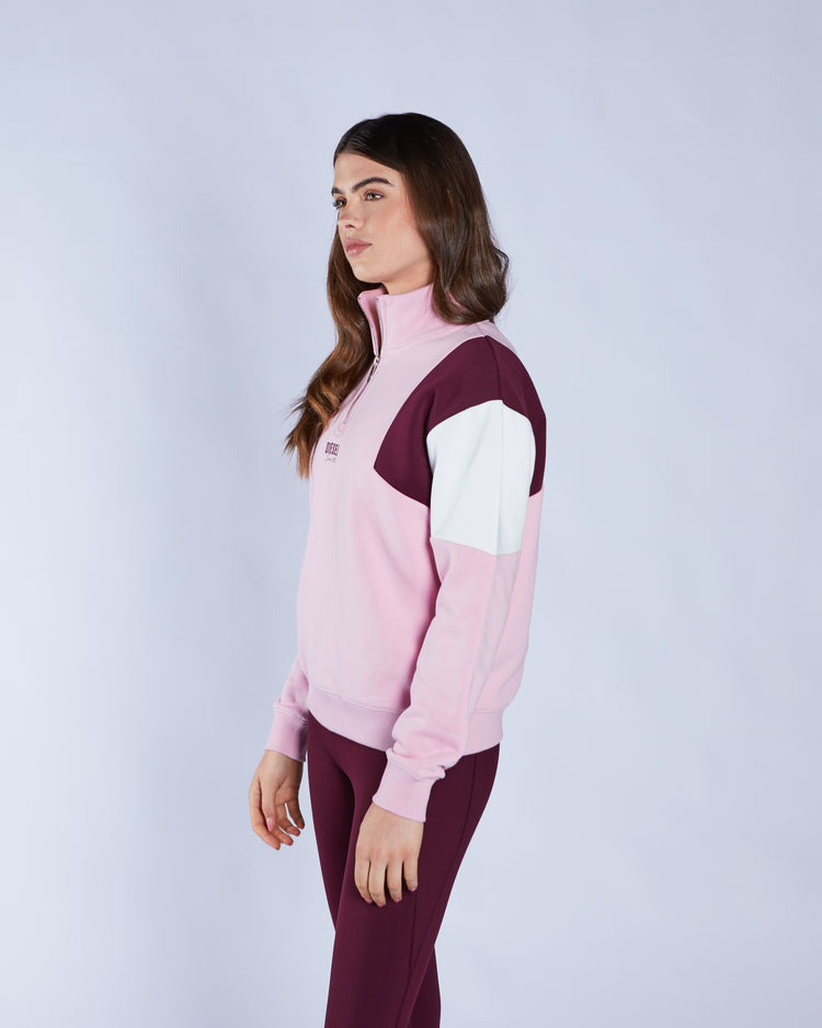 Lucy Half zip Multi Pink