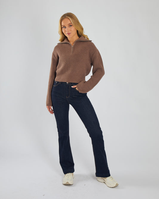 Marcelle Knit Mink Brown Melange