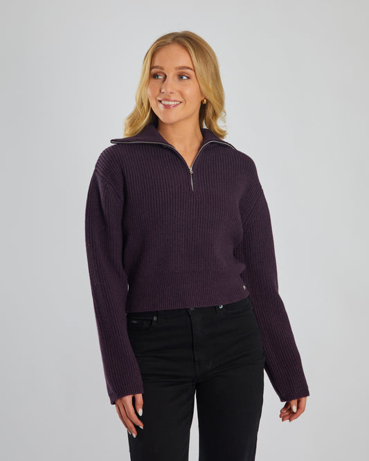 Marcelle Knit Plum Perfect Melange