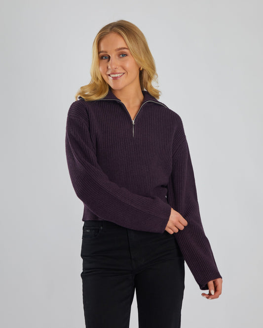 Marcelle Knit Plum Perfect Melange