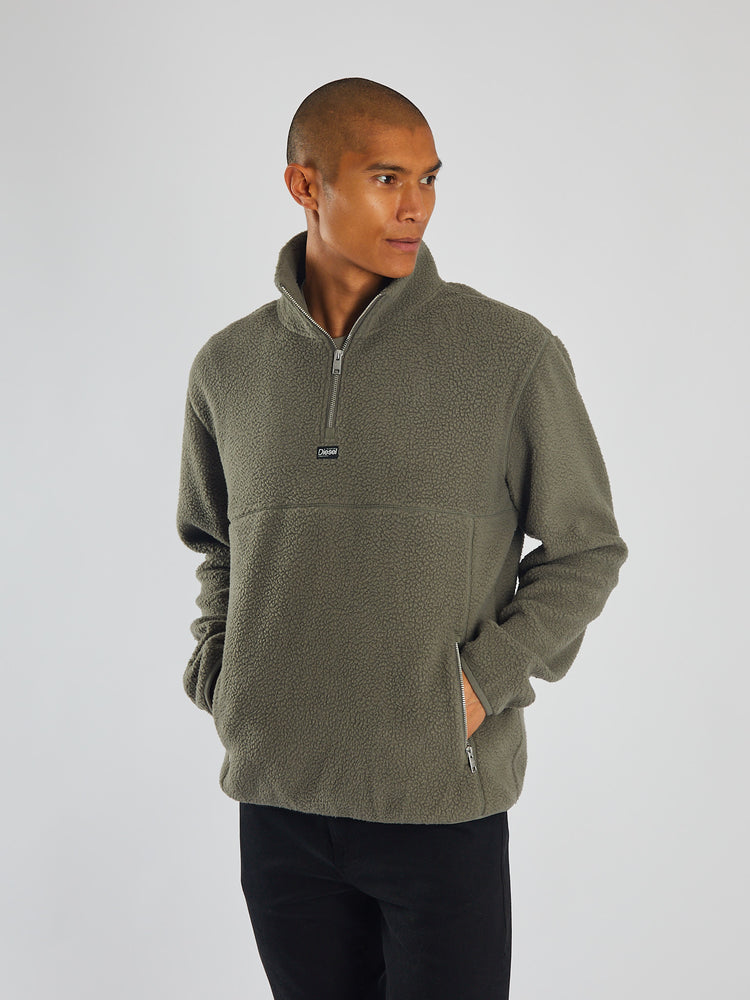 Marc Fleece Half Zip Sage Grey