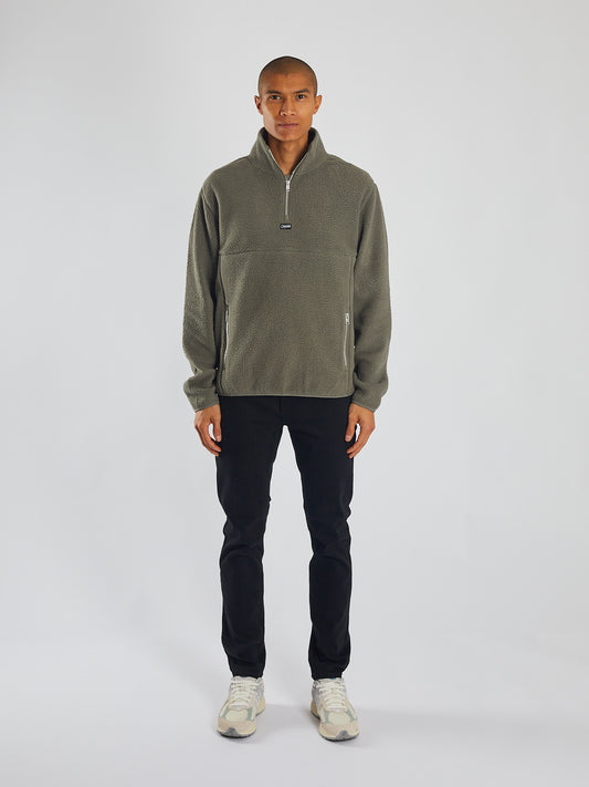 Marc Fleece Half Zip Sage Grey