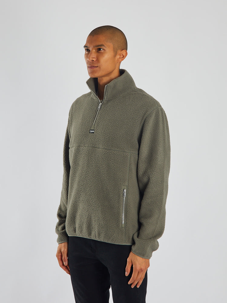 Marc Fleece Half Zip Sage Grey