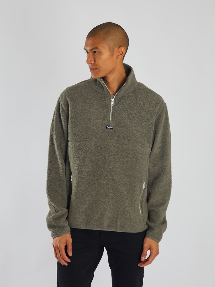 Marc Fleece Half Zip Sage Grey