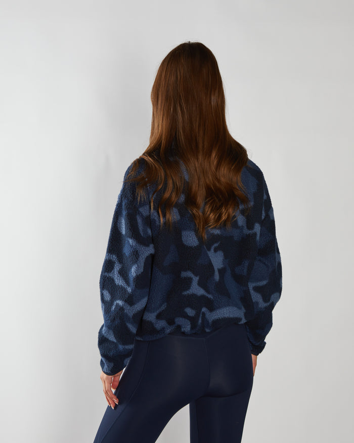 Mimi Half Zip Camo Print