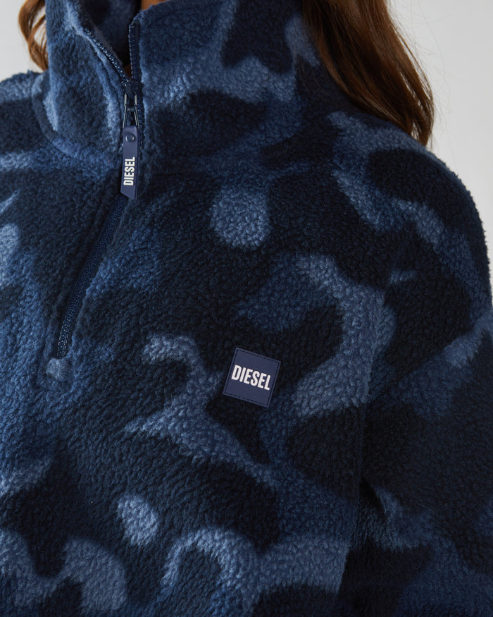 Mimi Half Zip Camo Print
