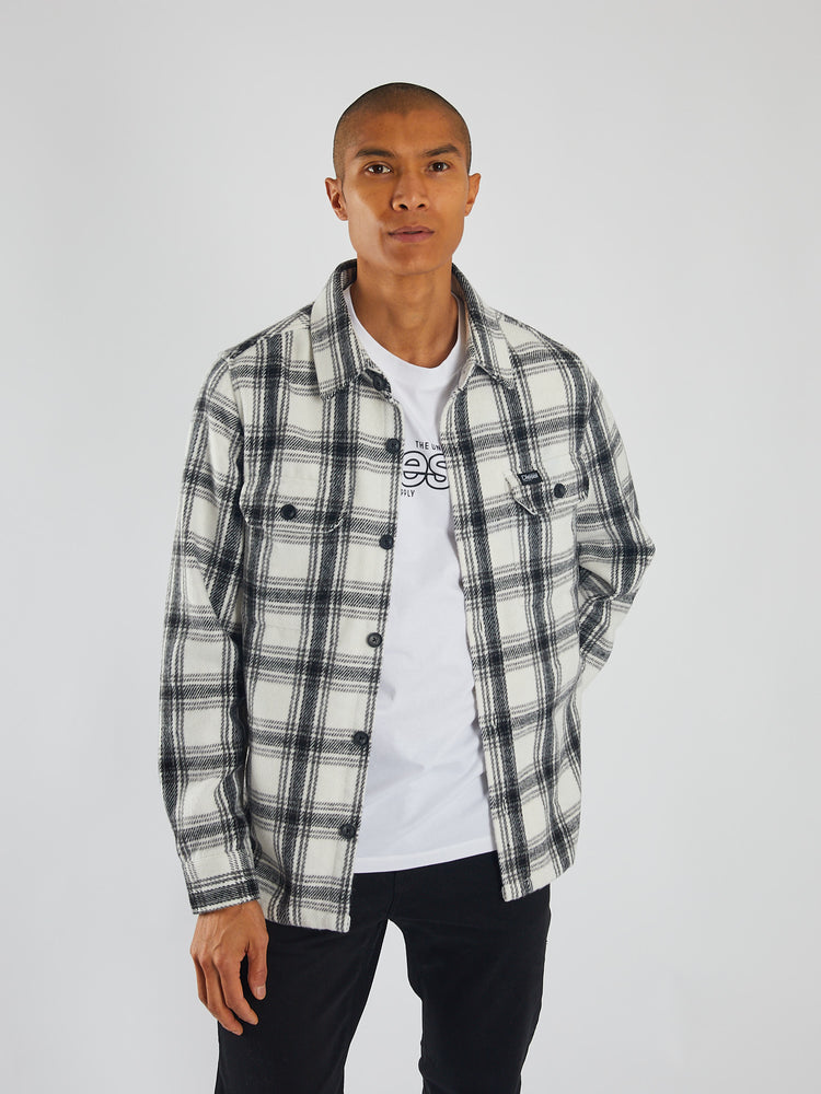 Monty Overshirt Blk/Milk White Check