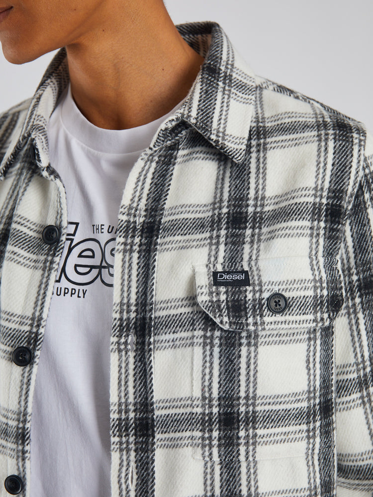 Monty Overshirt Blk/Milk White Check