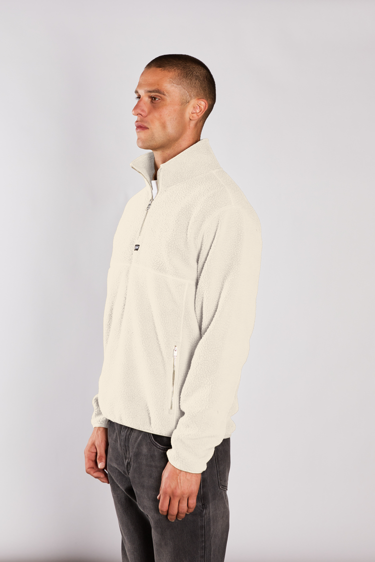 Nathan Fleece Half Zip  Oatmeal