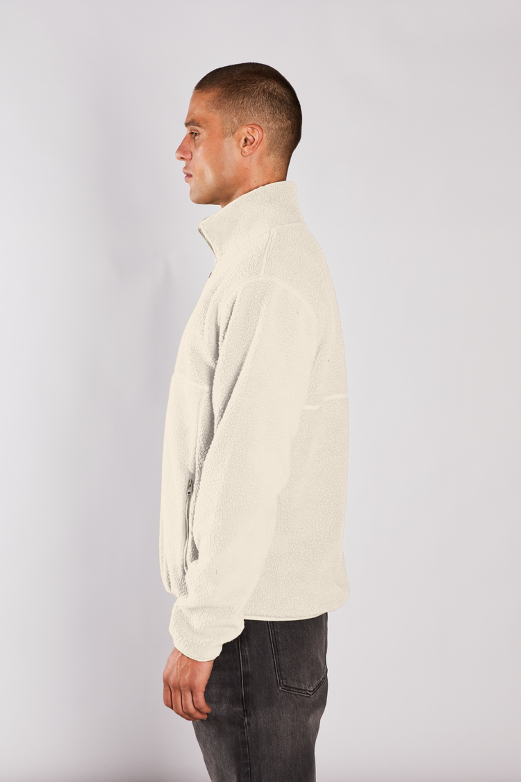 Nathan Fleece Half Zip  Oatmeal